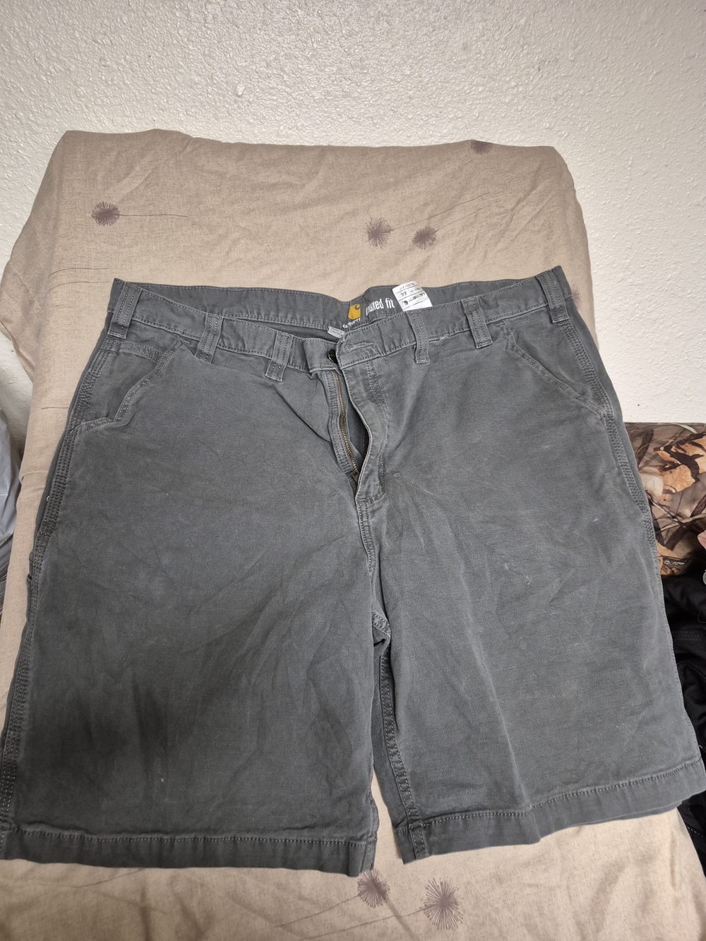 Carhartt Men's Gray Flat Front Work Shorts